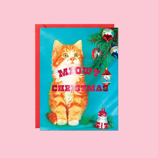 Lucky Goods Paper - Meowy Christmas Kitty Foil Card