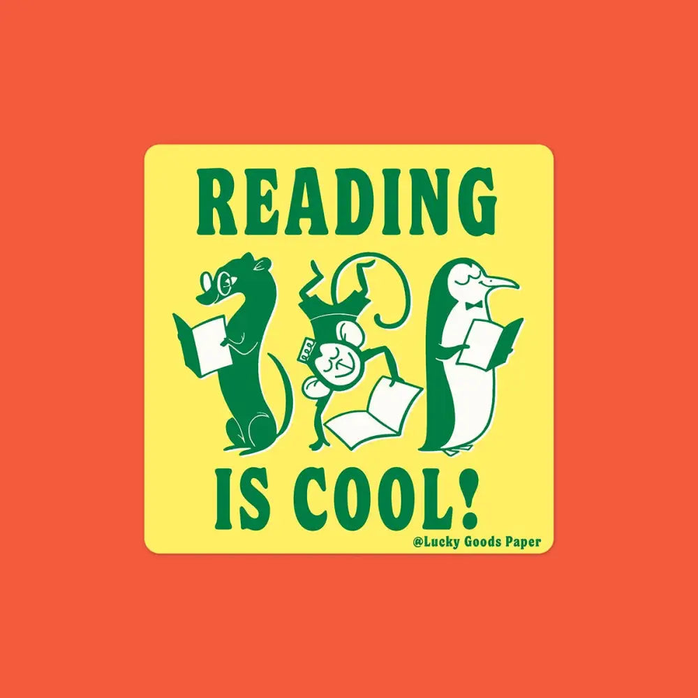 Lucky Goods Paper - Reading is Cool Sticker