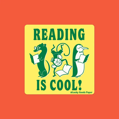 Lucky Goods Paper - Reading is Cool Sticker