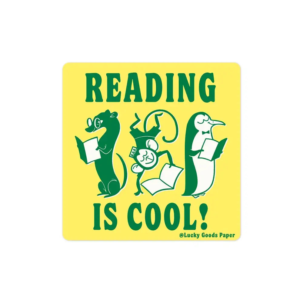 Lucky Goods Paper - Reading is Cool Sticker