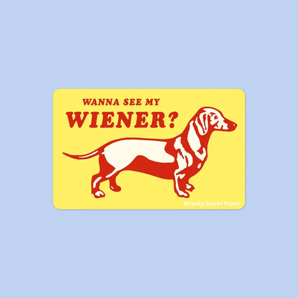 Lucky Goods Paper - See My Wiener Sticker