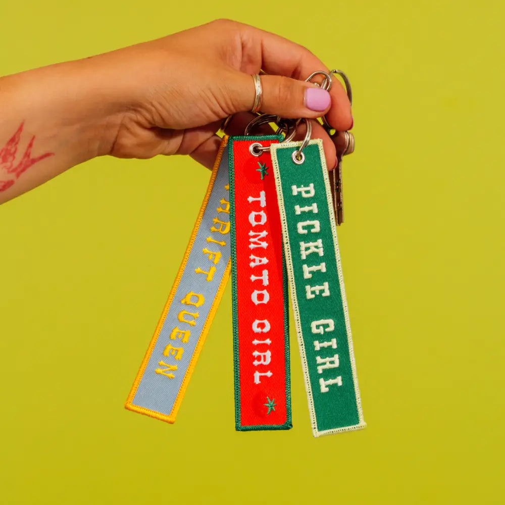 Lucky Goods Paper - Tomato Girl Embroidered Keychain