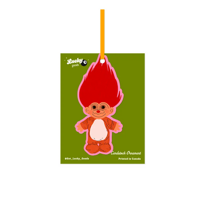 Lucky Goods Paper - Vintage Reindeer Troll Cardstock Ornament
