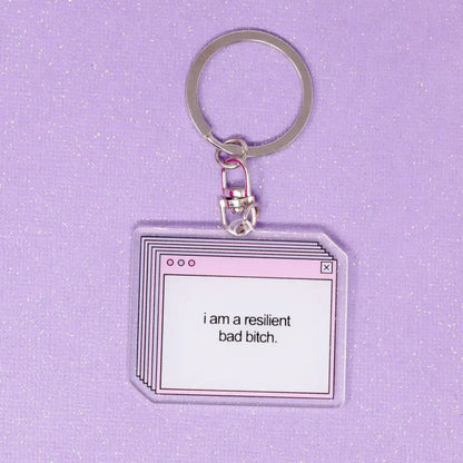 I’m A Resilient Bad Bitch Keychain - PABOOM