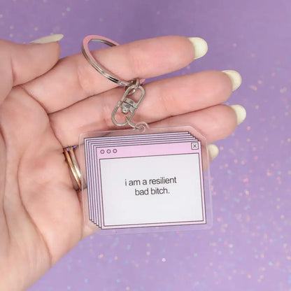 I’m A Resilient Bad Bitch Keychain - PABOOM