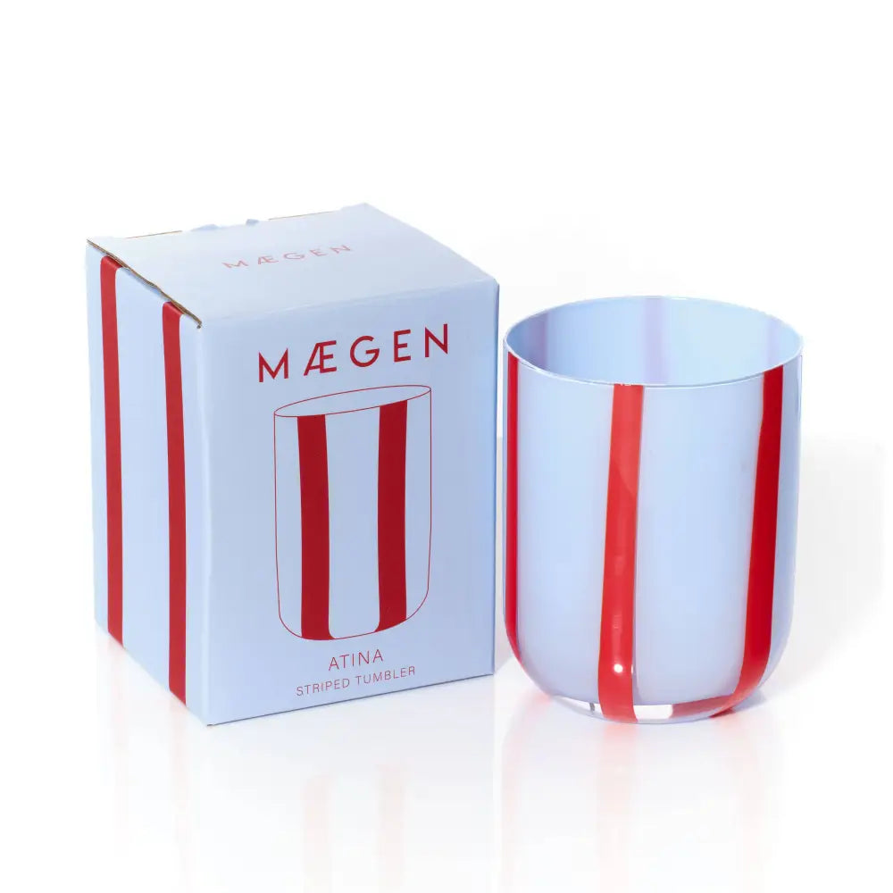 Atina Glassware - Pink + Red