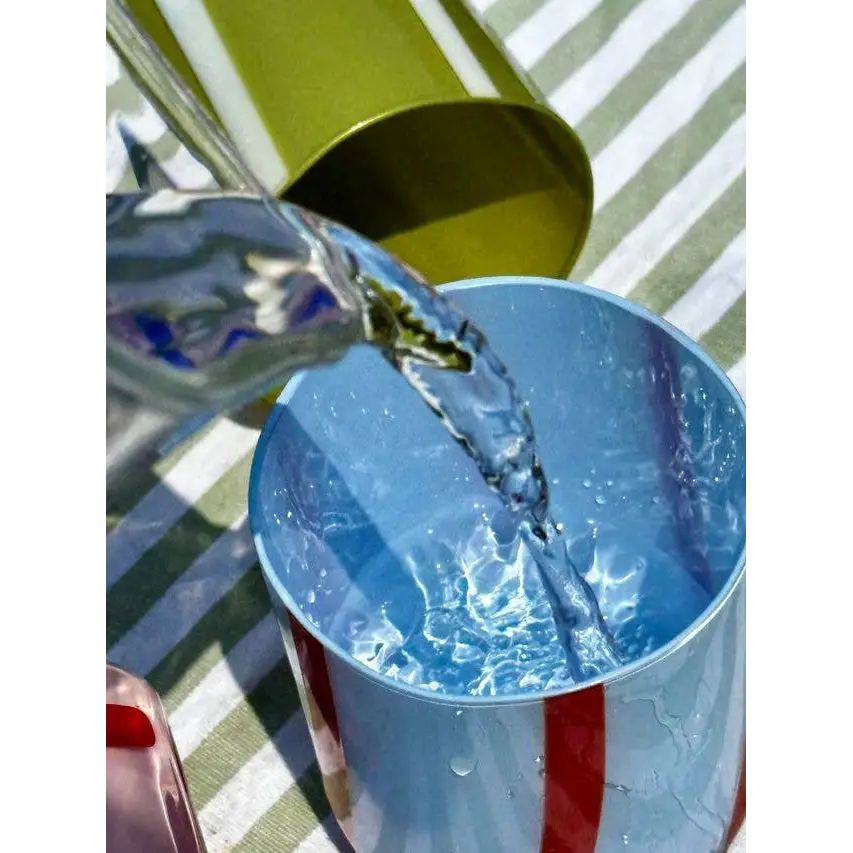 Atina Glassware - Olive + White