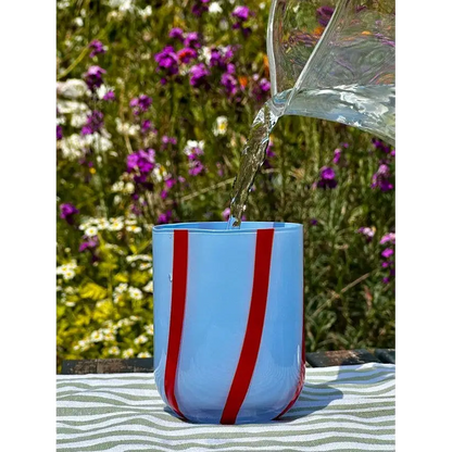 Atina Glassware - Pink + Red