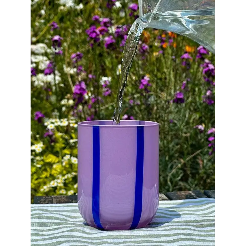Atina Glassware - Lilac + Navy
