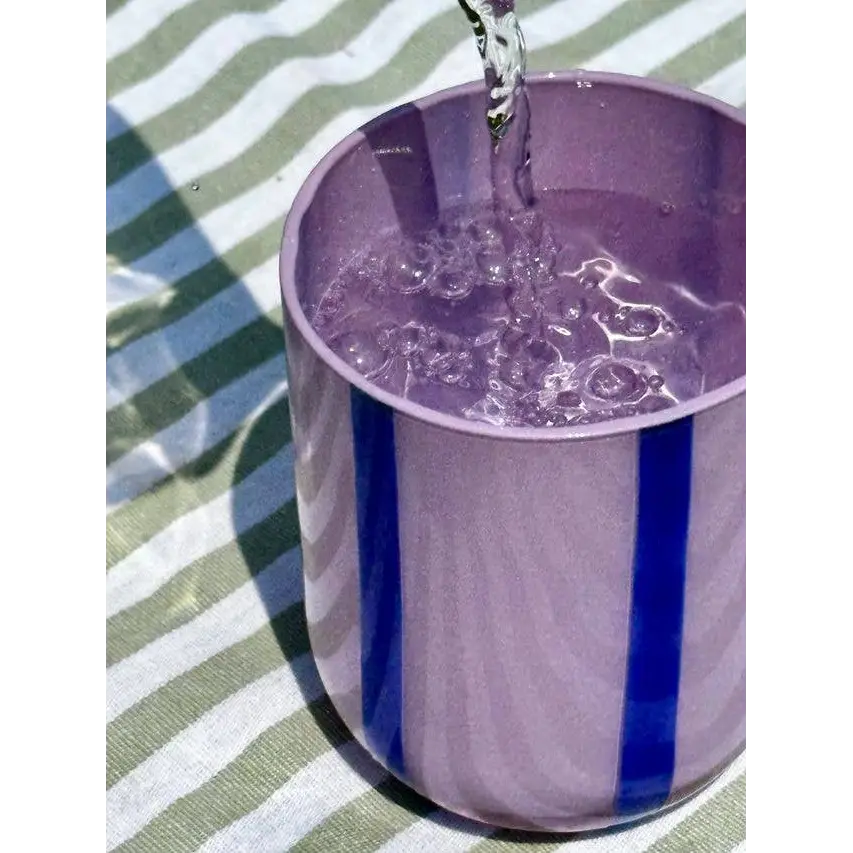 Atina Glassware - Lilac + Navy