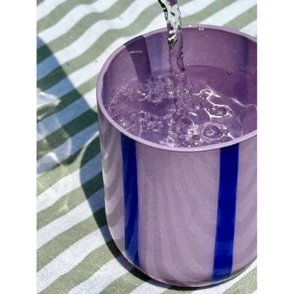 Atina Glassware - Lilac + Navy