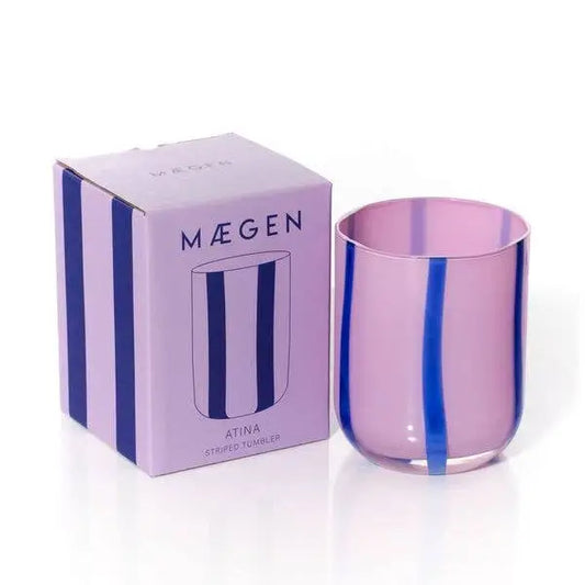 Atina Glassware - Lilac + Navy