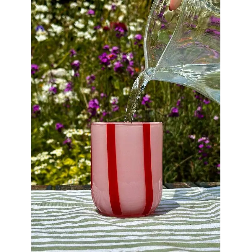 Atina Glassware - Olive + White