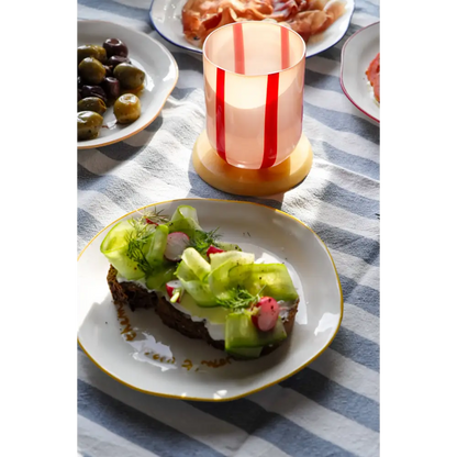Atina Glassware - Pink + Red