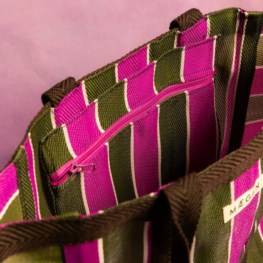 Mægen Everywhere Bag - Brown/ Olive/ Pink