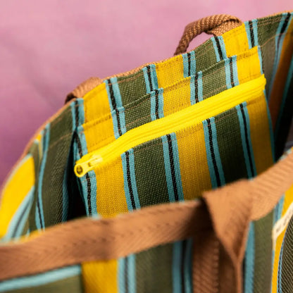 Mægen Everywhere Bag - Brown/ Olive/ Pink