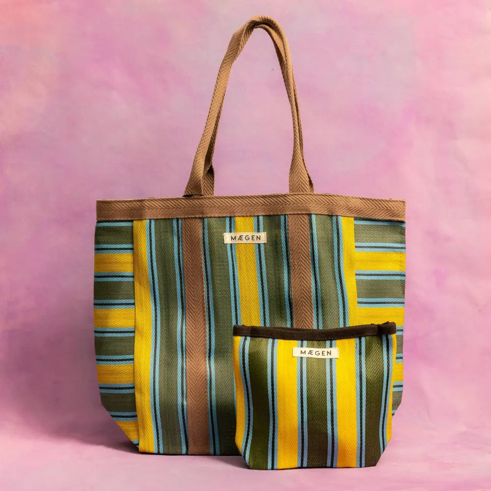 MÆGEN - Pouch | Chocolate/Yellow/ Olive