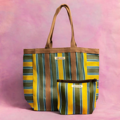 MÆGEN - Pouch | Chocolate/Yellow/ Olive