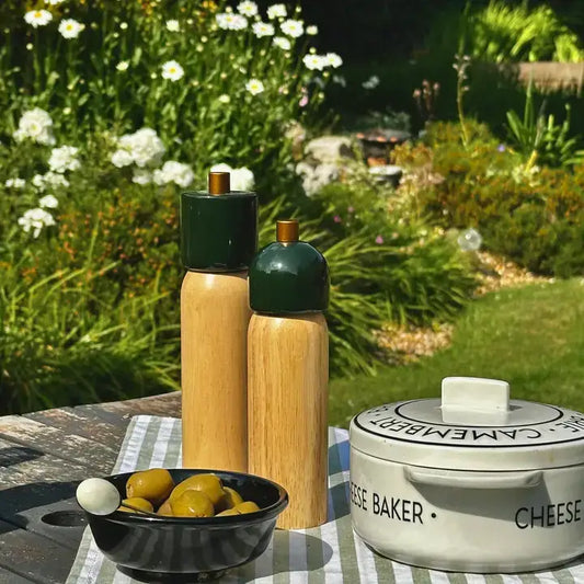 Salt & Pepper Grinders - Green & Gold / Large