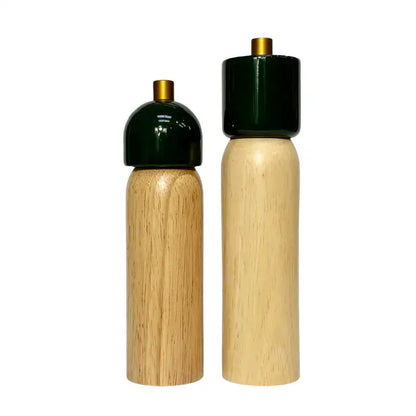 Salt & Pepper Grinders - Green & Gold / Large