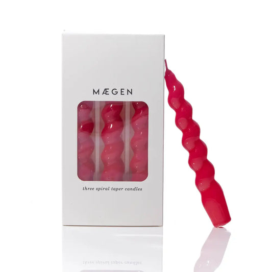 Spiral Taper Candles - Magenta