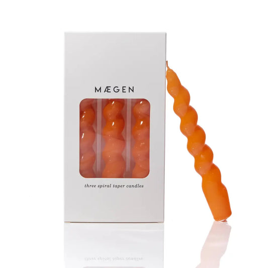 Spiral Taper Candles - Tangerine