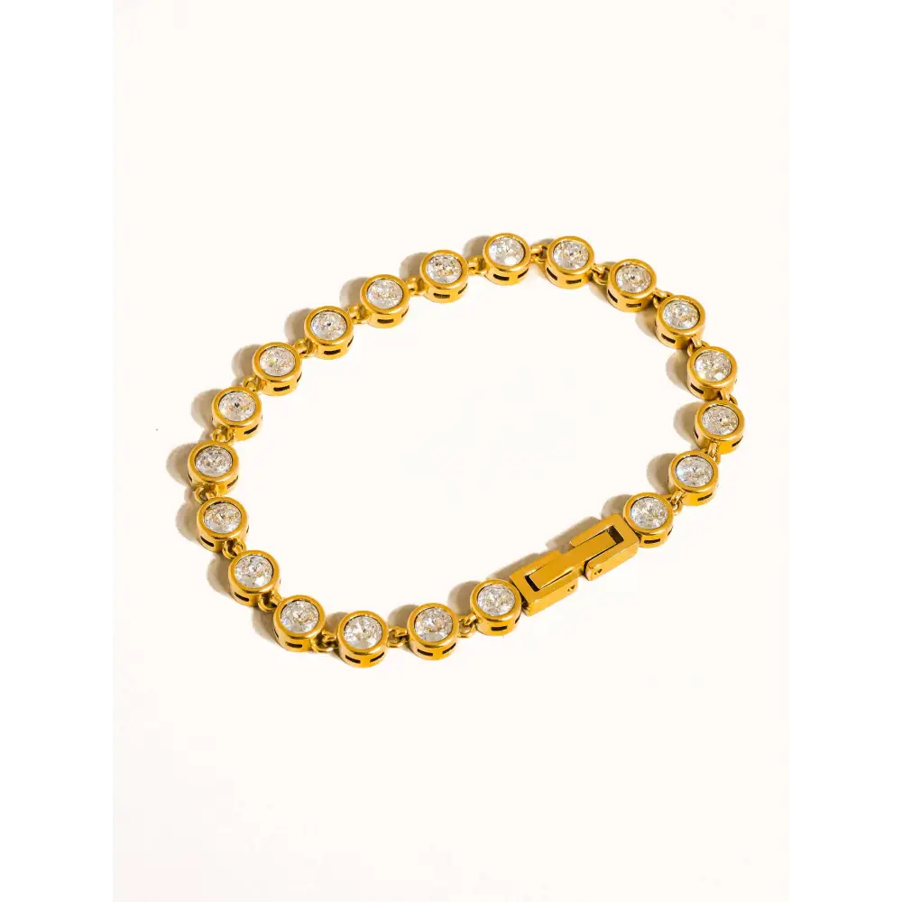 Maiq Accessories - Amity Rhinestone Bracelet Yellow Gold