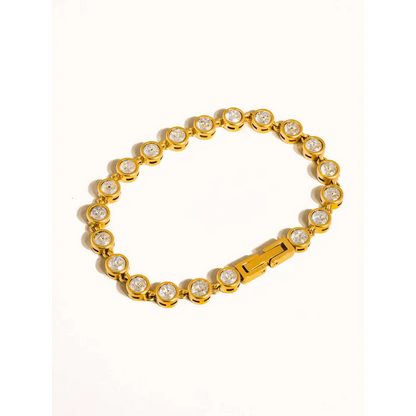 Maiq Accessories - Amity Rhinestone Bracelet Yellow Gold