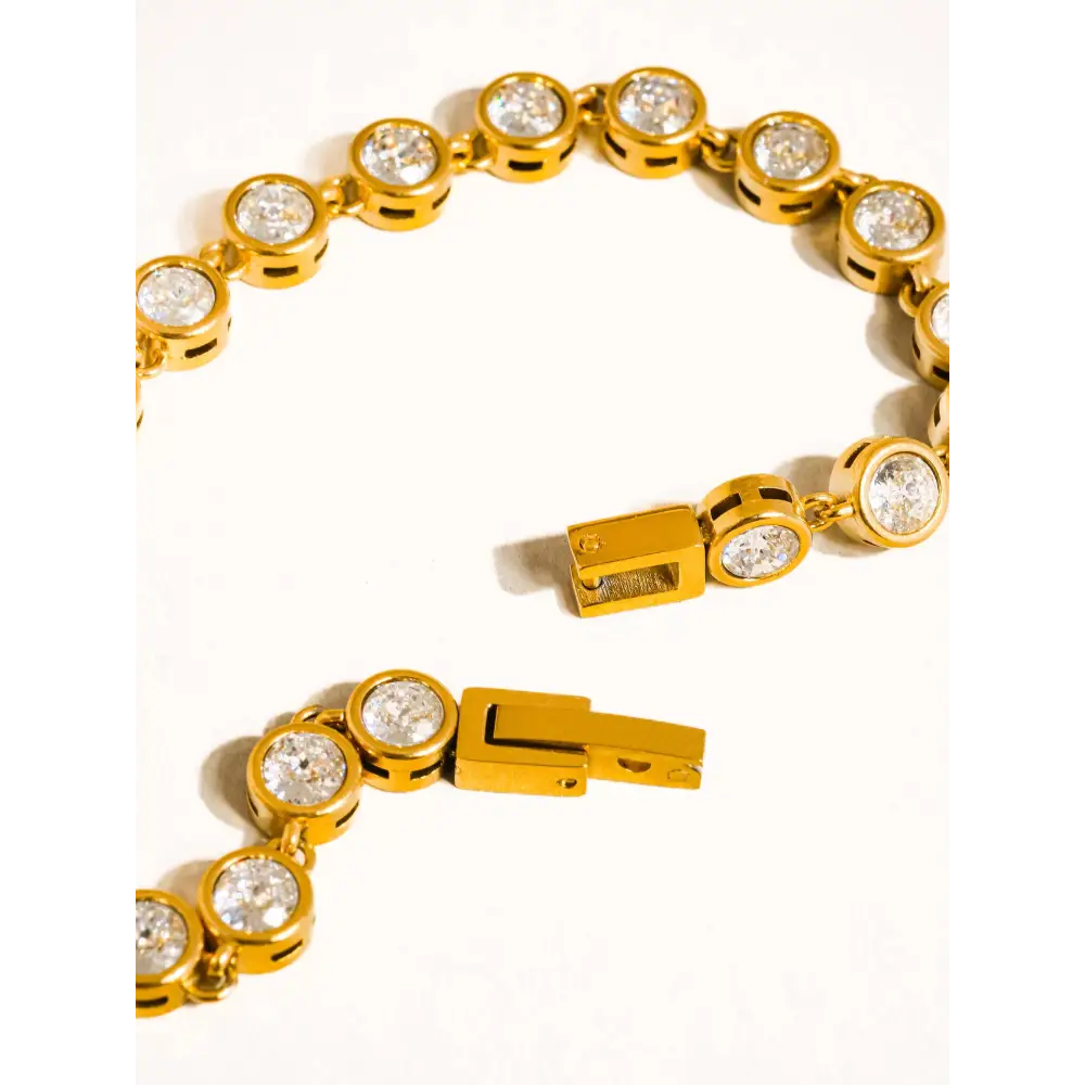 Maiq Accessories - Amity Rhinestone Bracelet Yellow Gold