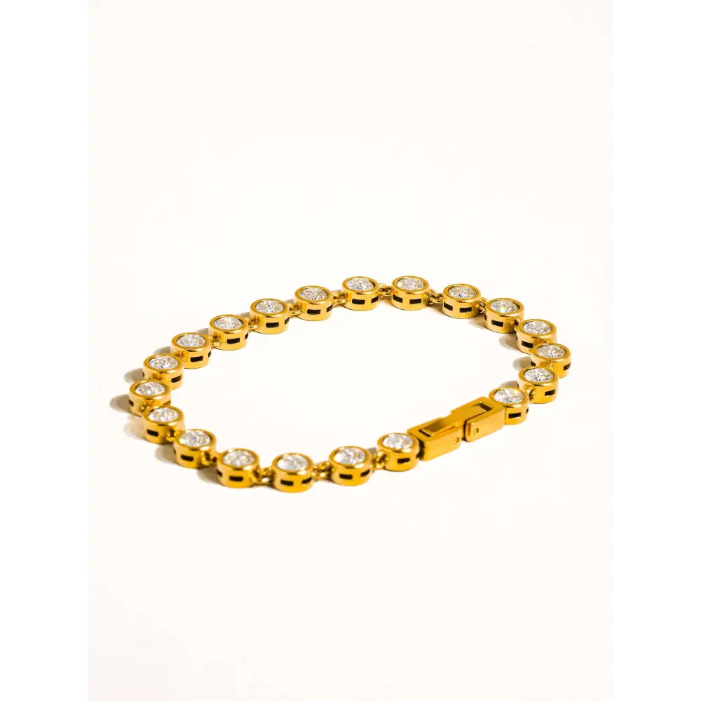 Maiq Accessories - Amity Rhinestone Bracelet Yellow Gold