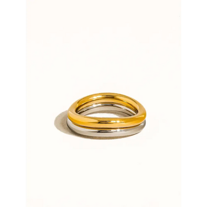 Maiq Accessories - Andrée Double Two Tone Ring Multi-Coloured