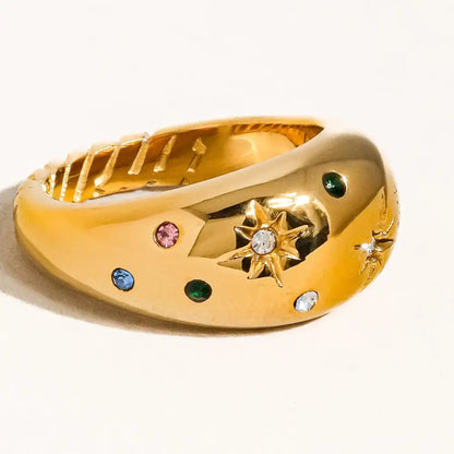 Angela Gold Star Dome Ring - PABOOM