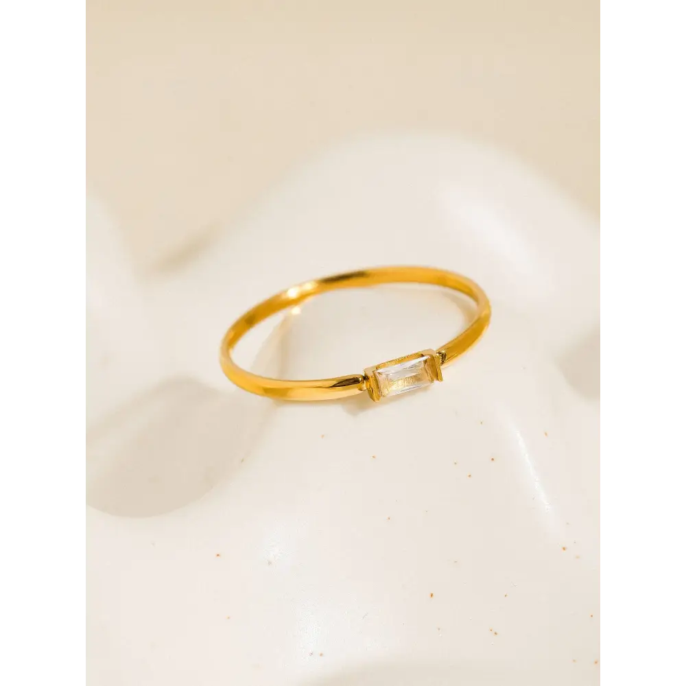 Maiq Accessories - Côme Minimalist Thin CZ Ring Band