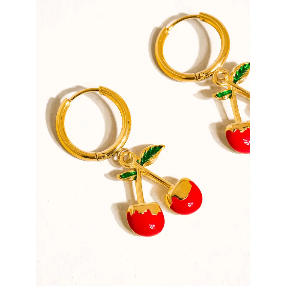 Maiq Accessories - Côte Vintage Cherry Earring Red