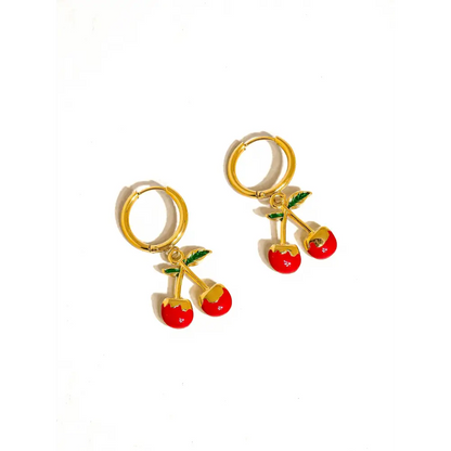 Maiq Accessories - Côte Vintage Cherry Earring Red
