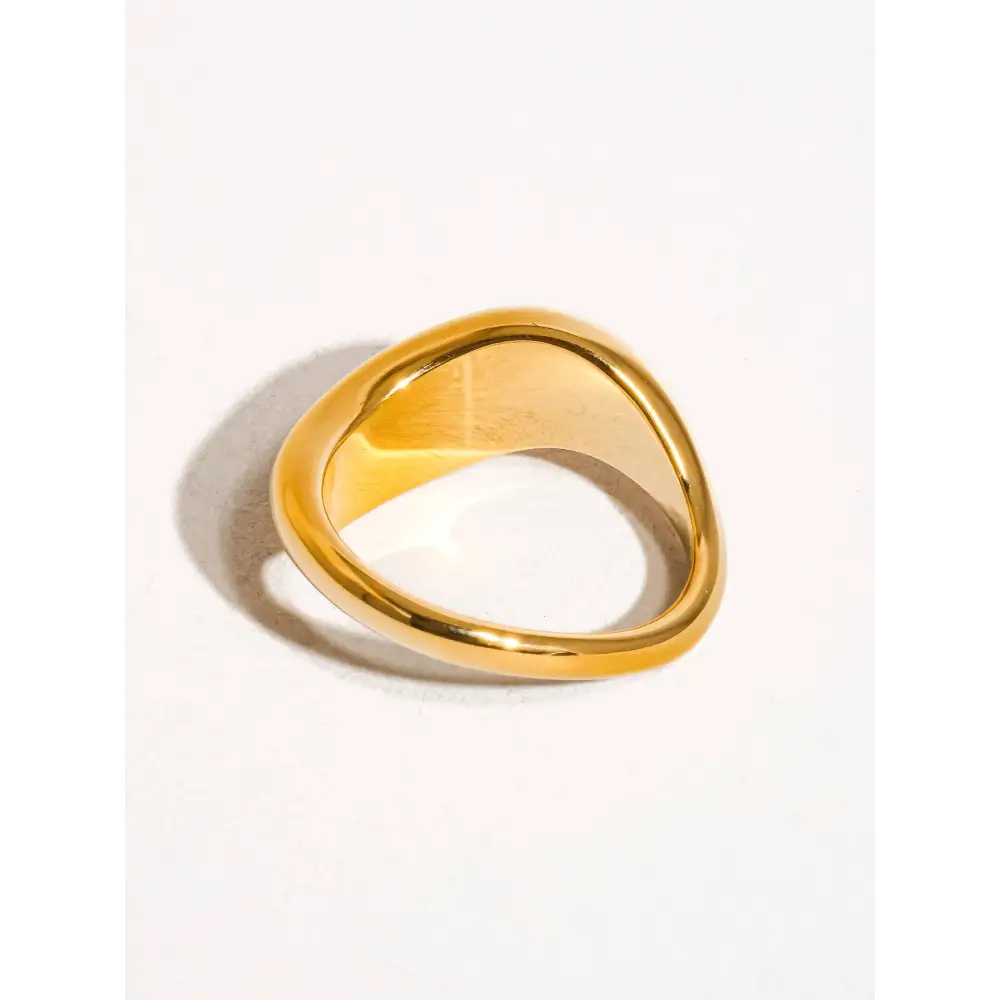 Erin 18K Non-Tarnish Classic Wavy Band - Yellow Gold