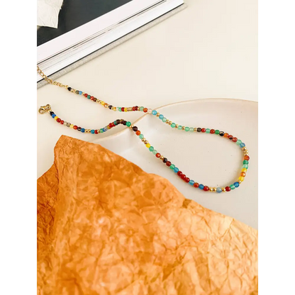 Maiq Accessories - Estelle Beaded Multi Colour Necklace Multi-Coloured