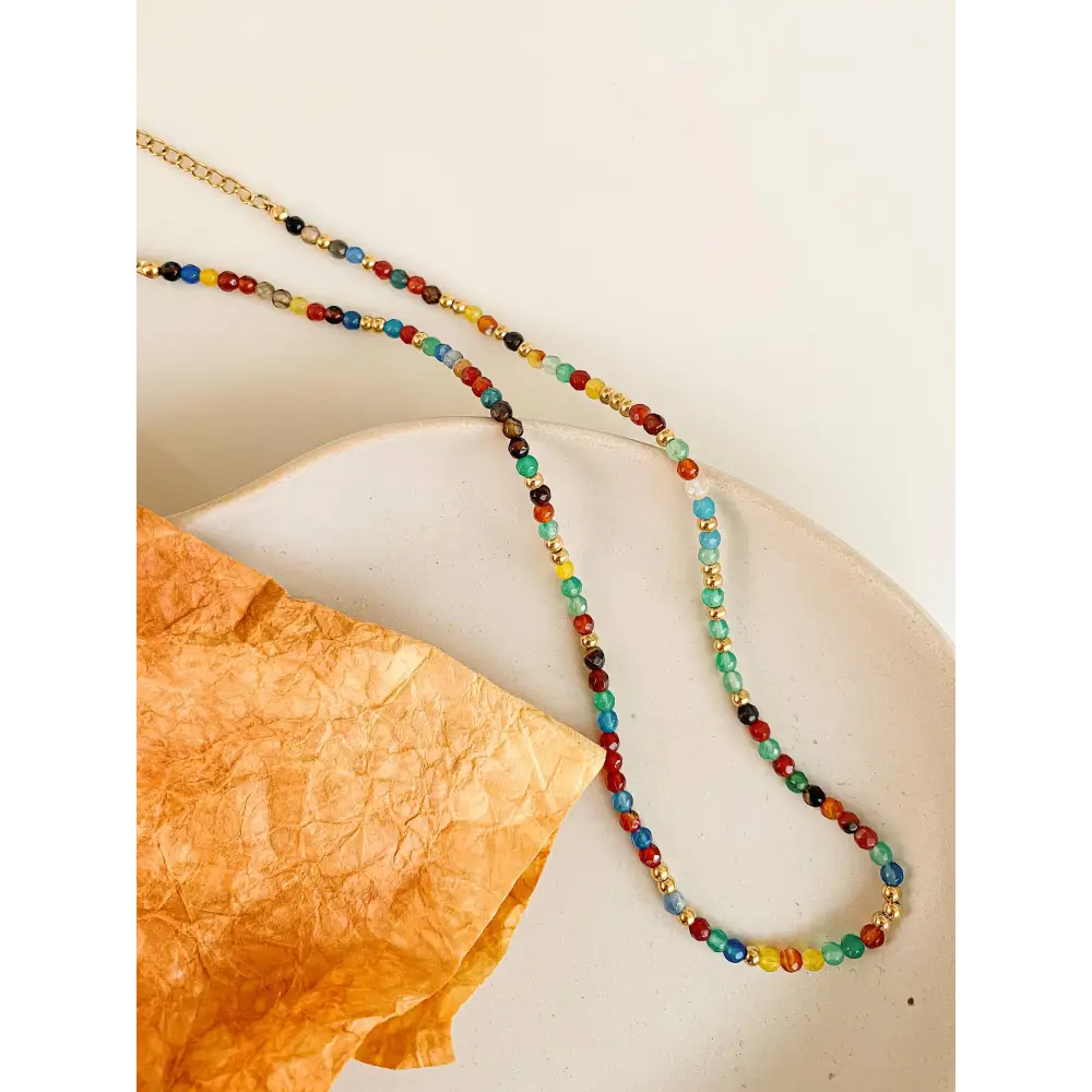 Maiq Accessories - Estelle Beaded Multi Colour Necklace Multi-Coloured