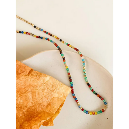 Maiq Accessories - Estelle Beaded Multi Colour Necklace Multi-Coloured