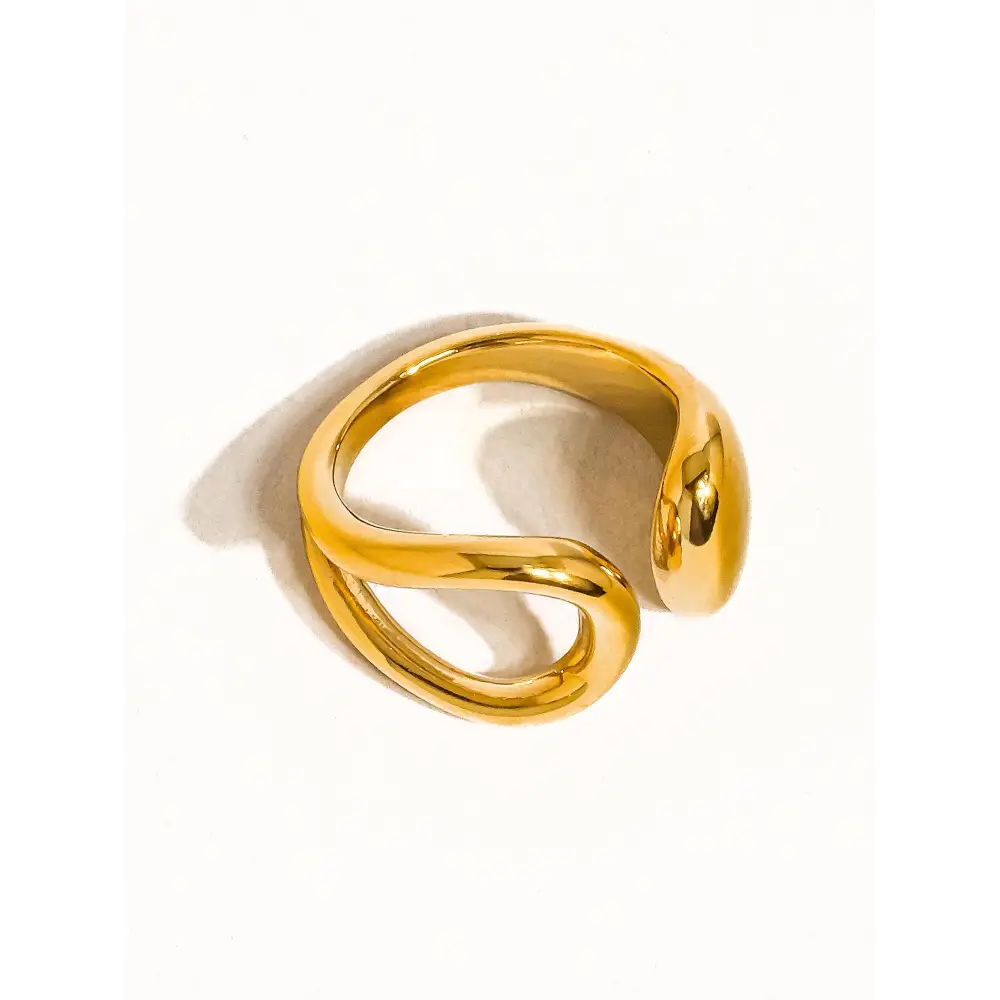 Florine 18K Gold Non-Tarnish Abstract Ring - PABOOM