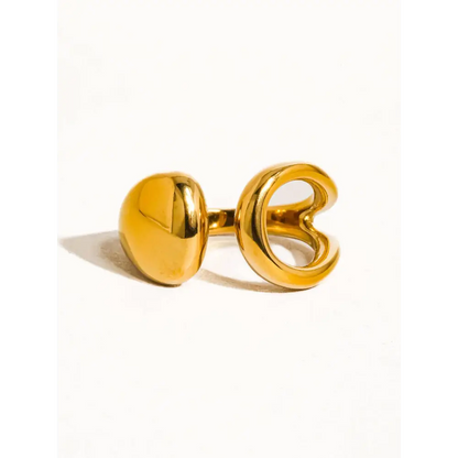 Florine 18K Gold Non-Tarnish Abstract Ring - PABOOM