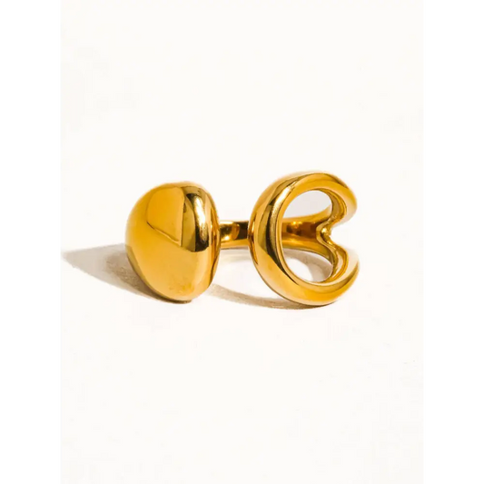 Florine 18K Gold Non-Tarnish Abstract Ring - PABOOM