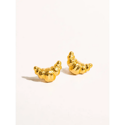 Gaëlle 18K Gold Petite Croissant Stud - PABOOM