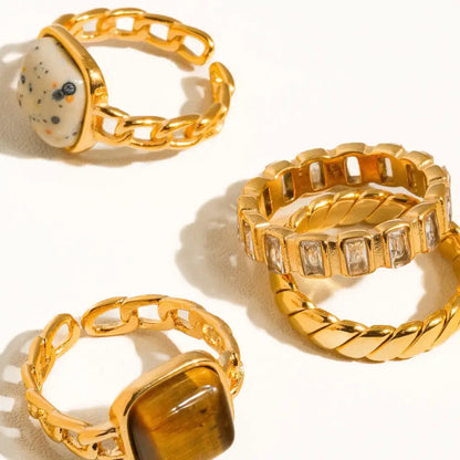 Gold + Rhinestone Ring - PABOOM