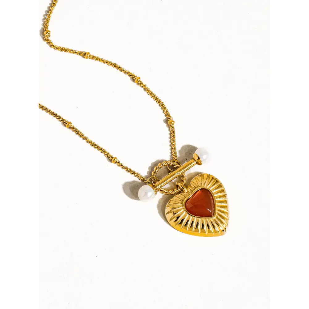 Havana 18K Non-Tarnish Vintage Heart Chain Necklace - PABOOM