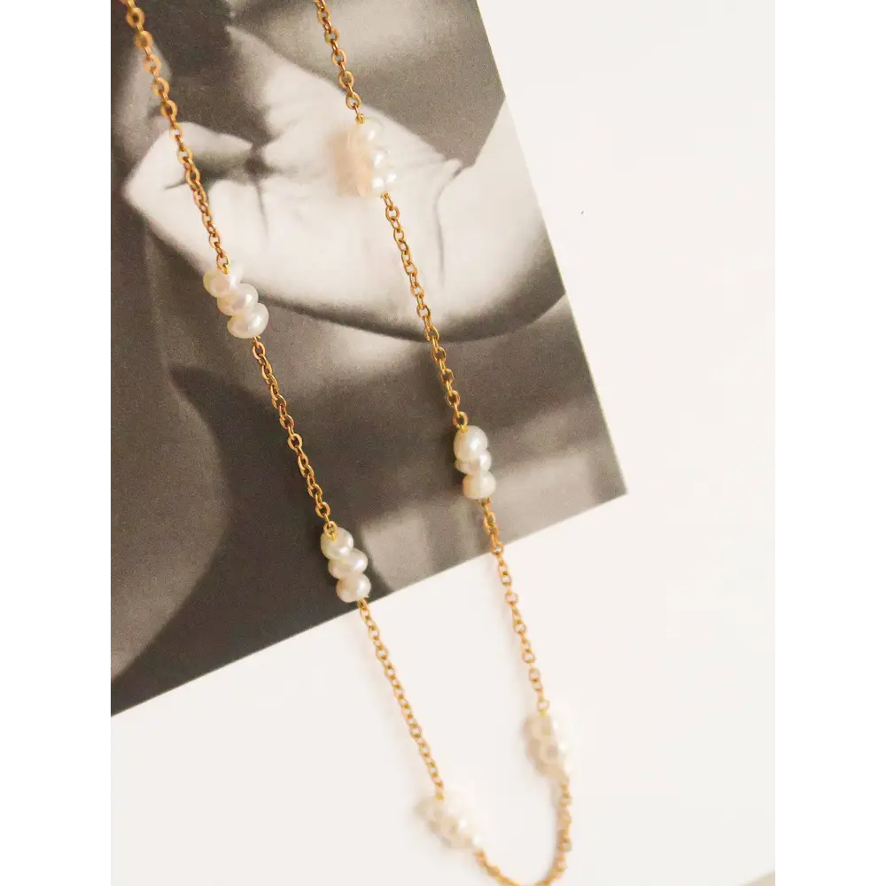 Maiq Accessories - Petite Pearl Choker Yellow Gold / Leilani-Multi