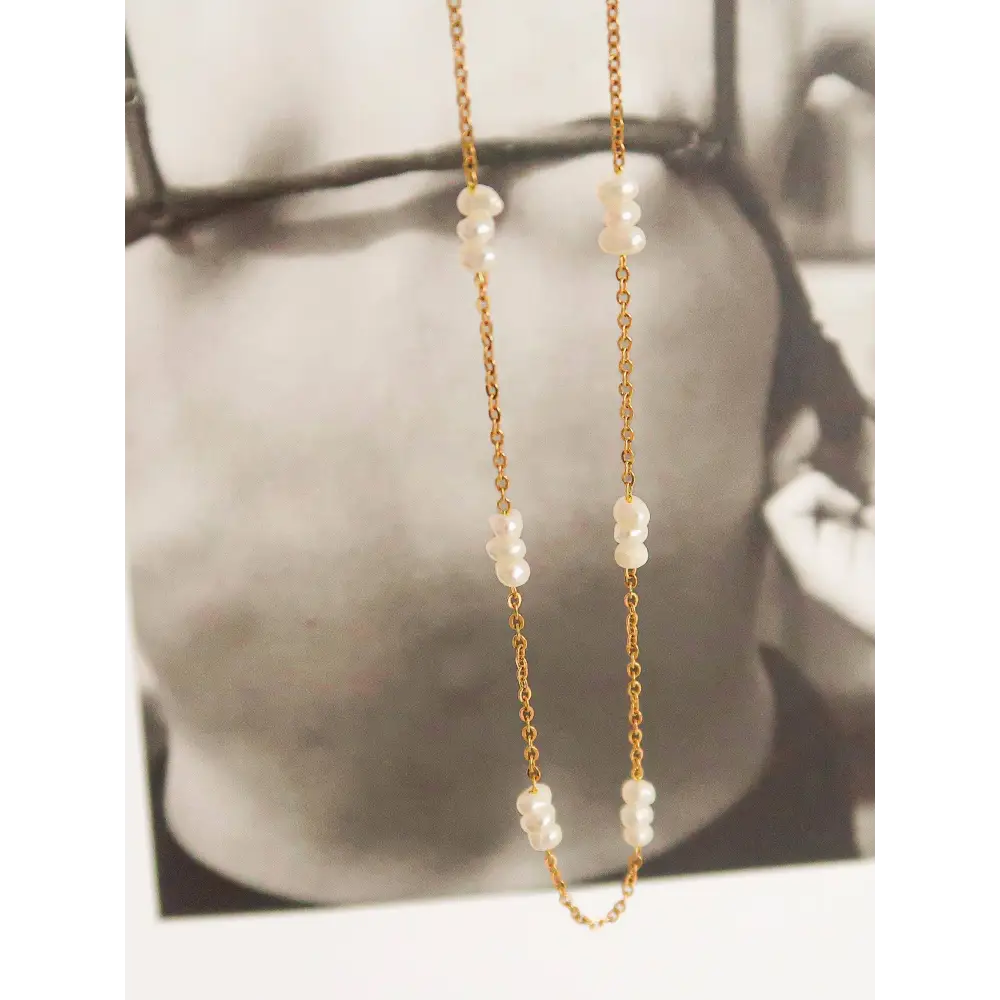 Maiq Accessories - Petite Pearl Choker Yellow Gold / Leilani-Multi