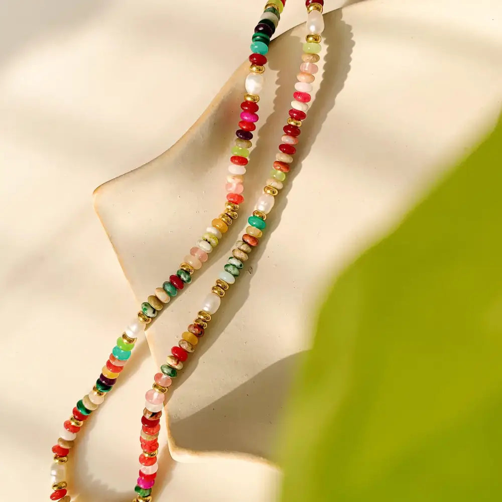 Sunny Boho Color Beaded Necklace - PABOOM