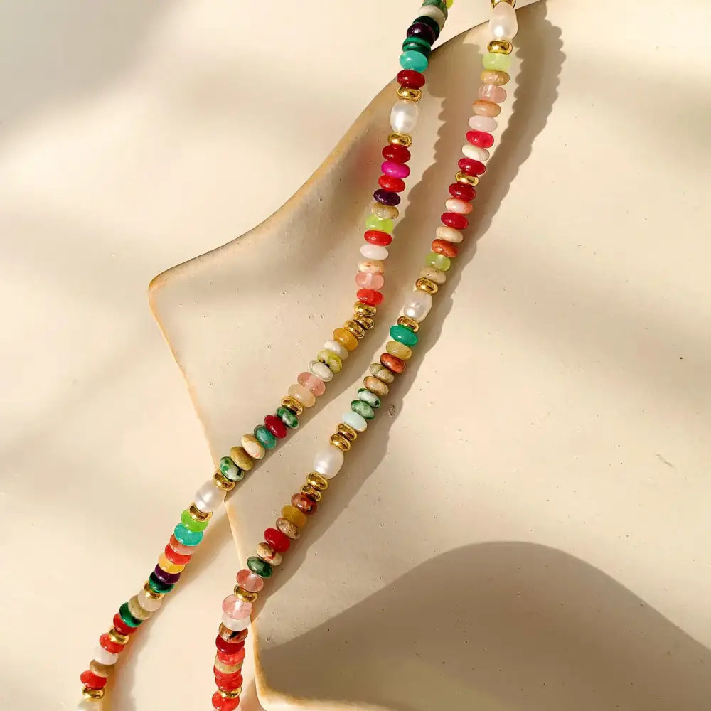 Sunny Boho Color Beaded Necklace - PABOOM