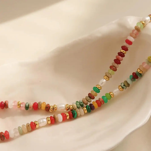 Sunny Boho Color Beaded Necklace - PABOOM